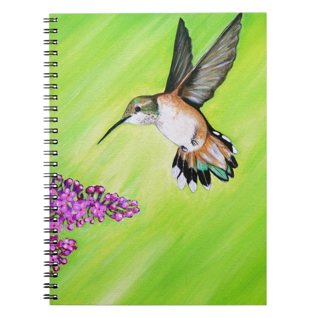 Carnet Peinture de colibri et de Lilac (Devant)