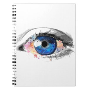 Carnet Peinture de collage de galaxie créative des yeux