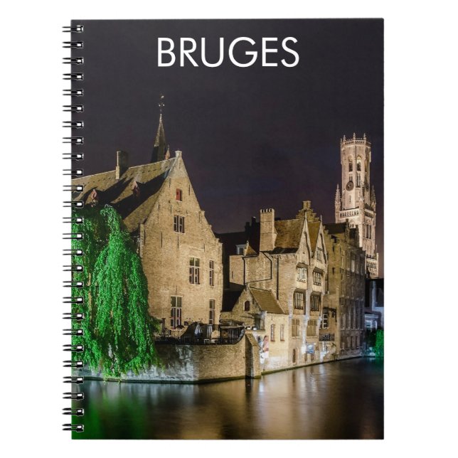 Carnet Peinture de la vieille ville de Bruges et tour du  (Devant)