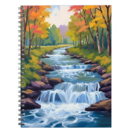 Carnet Peinture de paysage de nature de cascade