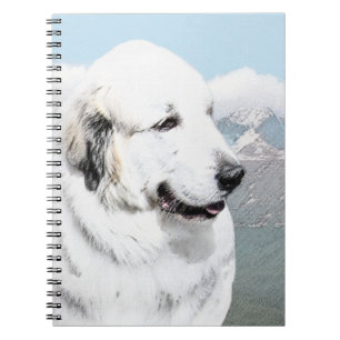 Carnet Peinture des Pyrénées - Art original du chien
