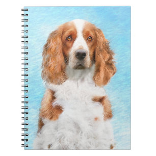 Carnet Peinture d'espagnol Welsh Springer - Art original 