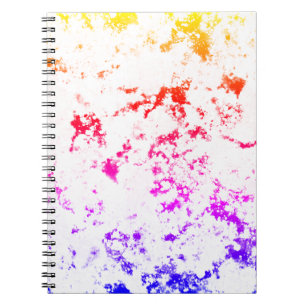 Carnet Peinture en marbre rose orange violet Abstrait