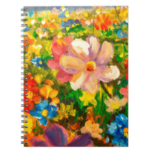 Carnet Peinture Glade de grands flowe fleur sauvage color