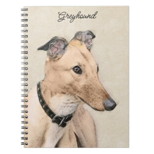 Carnet Peinture Greyhound - Cute Original Chien Art