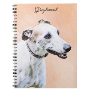 Carnet Peinture Greyhound - Cute Original Chien Art