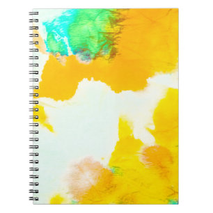Carnet Peinture Grungy Orange. Tie Dye Print. Batik color