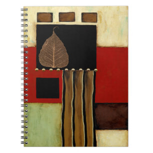 Carnet Peinture multicolore de panneau avec la feuille