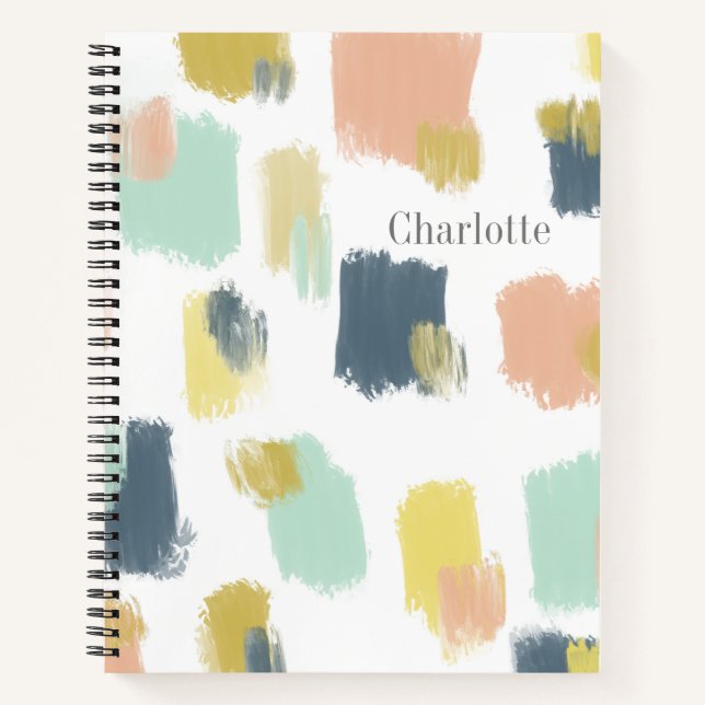 Carnet Peinture Nuancier dans des tons pastel de la Terre (Devant)