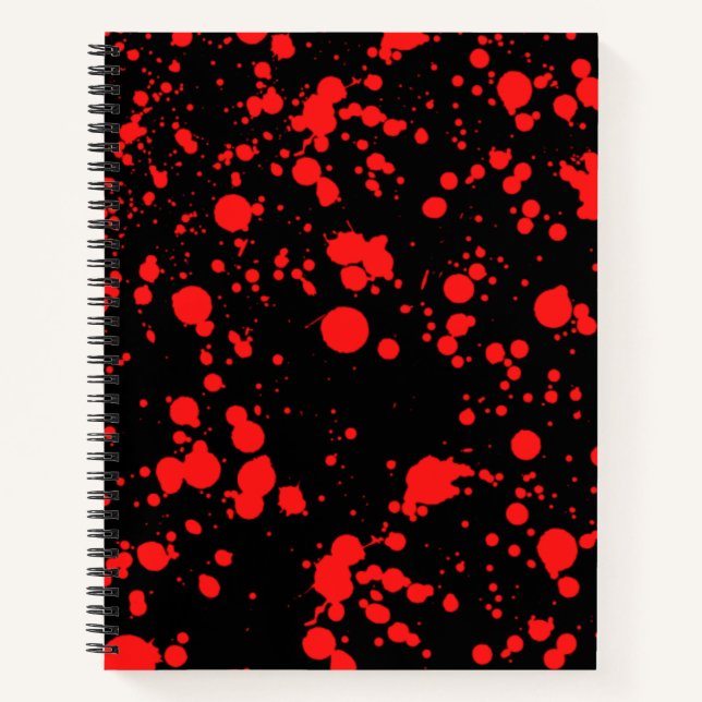 Carnet Peinture rouge et noire (Devant)