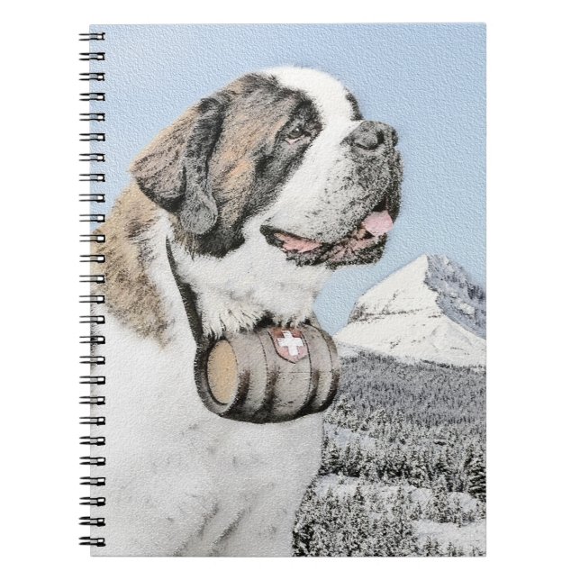 Carnet Peinture Saint Bernard - Cute Original Chien Art (Devant)