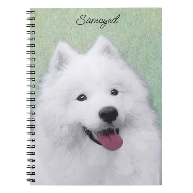 Carnet Peinture Samoyed - Cute Original Chien Art (Devant)