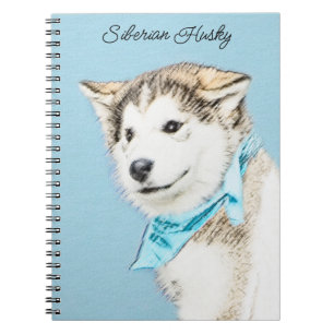 Carnet Peinture Sibérienne Husky Puppy - Art Chien origin