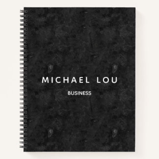 Carnet Peinture Texture Noir Minimal Professionnel