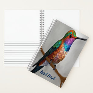 Carnet Peinture vibrante de colibri d'Allen