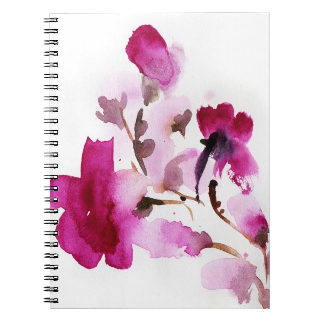 Carnet Peintures florales abstraites 4 d'aquarelle (Devant)