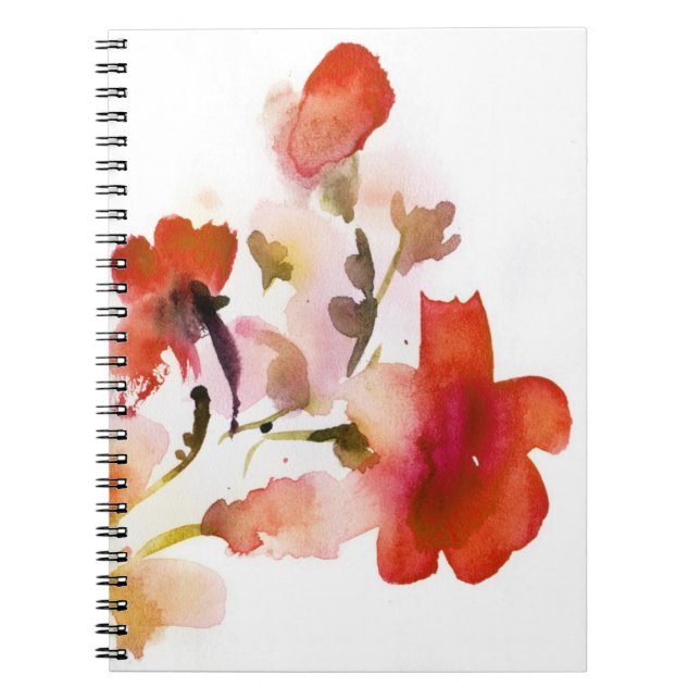 Carnet Peintures florales abstraites d'aquarelle (Devant)