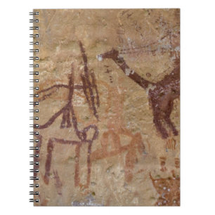 Carnet Peintures rupestres préhistoriques avec des chamea