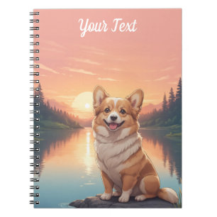 Carnet Pembroke Welsh Corgi par lac