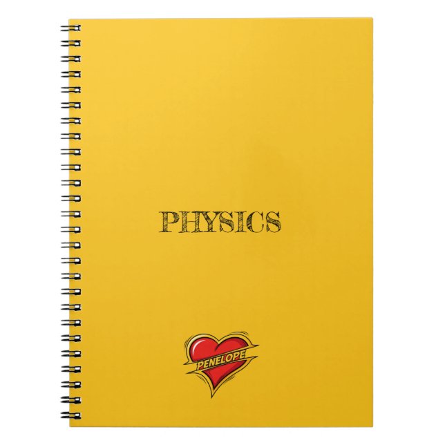 Carnet Penelope Heart Yellow (Devant)