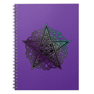 Carnet Pentacle pourpre et complexe aqua