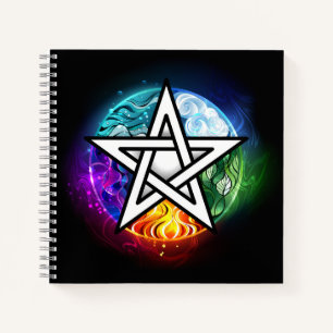 Carnet pentagramme du Wiccan