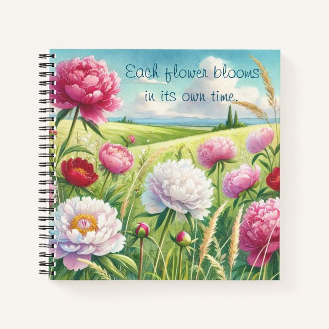 Carnet Peonies et devis (Devant)