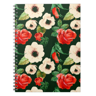 Carnet Pépites d'aquarelle et Roses : Motif floral.