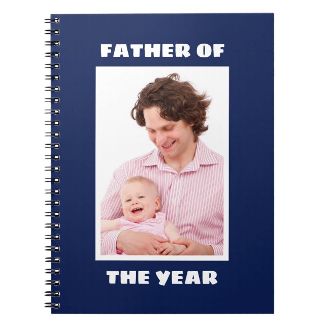 Carnet Père De L'Année Photo Personnalisée Personnalisée  (Devant)