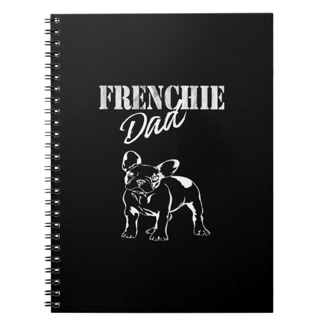 Carnet père de mignonne frenchie | drôle de cadeau de bul (Devant)