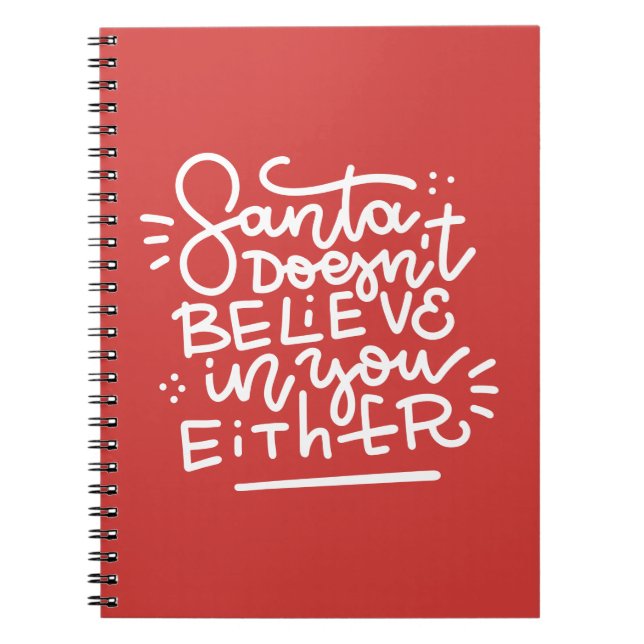 Carnet Père Noël ne croit pas en vous non plus (Devant)