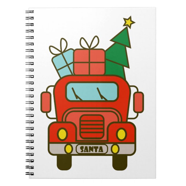 Carnet Père Noël vue de devant Joyeux Noël (Devant)