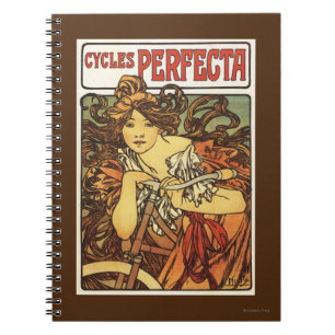 Carnet Perfecta Vélos avec une femme Publicité Poste
