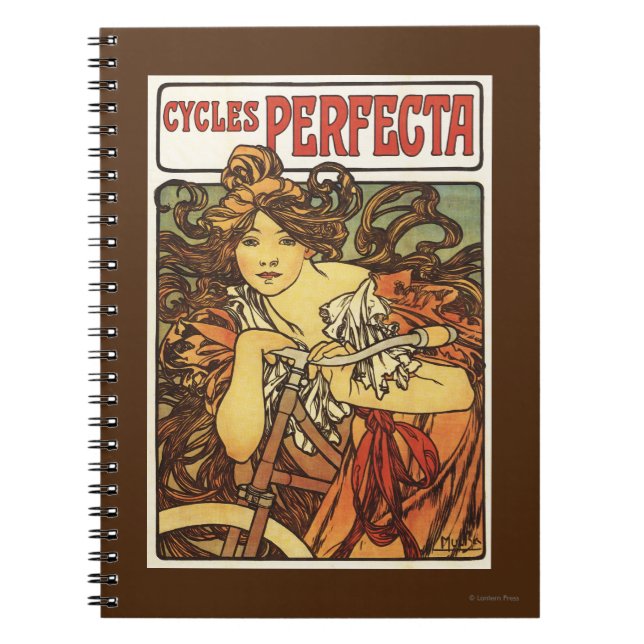 Carnet Perfecta Vélos avec une femme Publicité Poste (Devant)