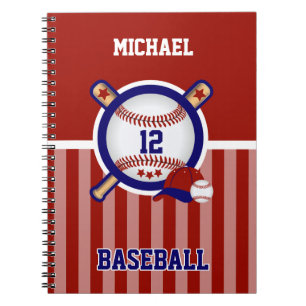 Carnet Perosnalize Baseball ⚾ - Nota rouge, blanche et 