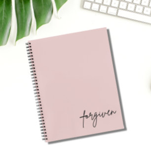 Carnet Personalisé Pardonné Minimaliste Blush Christian