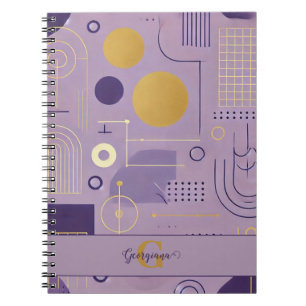 Carnet Personalisé Purple & Or Scandinave Minimaliste
