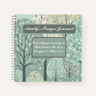 Carnet Personalised Notebook - Pastel Green Forest