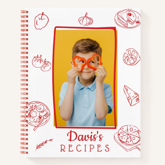Carnet Personalised Recipe Notebook (Add Your Photo) (Devant)