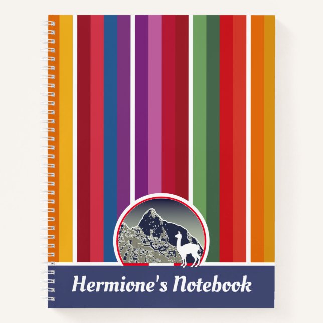 Carnet Personalized Andean Mountain Machu Picchu Peru (Devant)