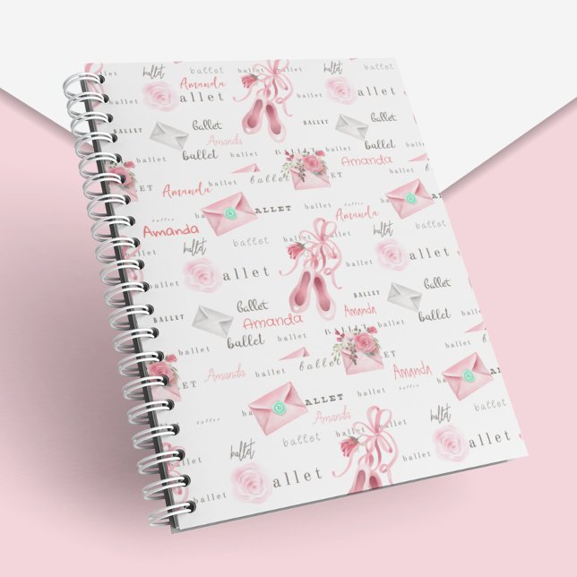 Carnet Personalized Ballerina Ballet Name  (Créateur téléchargé)