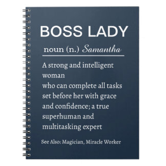 Carnet Personalized Boss Lady Definition Notebook Funny