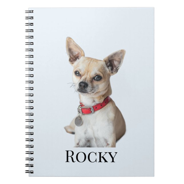 Carnet Personalized Dog Photo | Custom Pet Name  (Devant)