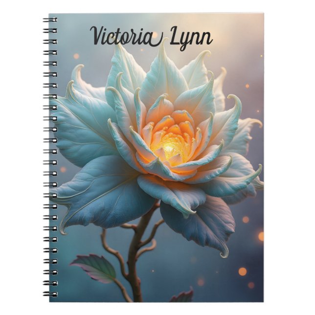 Carnet Personalized Ethereal Flower Note Book (Devant)
