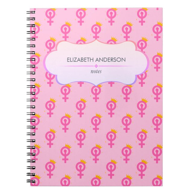 Carnet Personalized Feminist Pink (Devant)