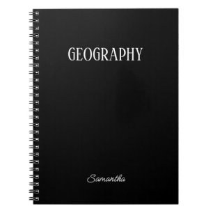 Carnet Personalized Geography Subject Notebook