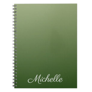 Carnet Personalized green ombre