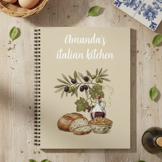 Carnet Personalized Italian Kitchen Rustic Bread  Recipe (Créateur téléchargé)