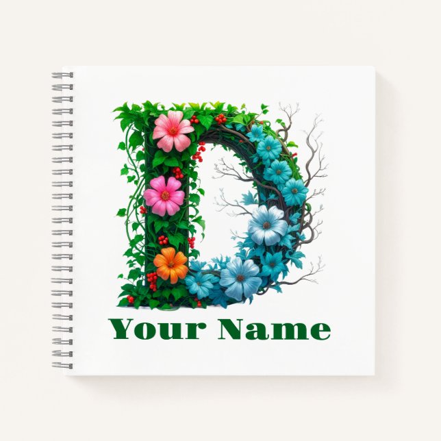Carnet Personalized Letter D (Devant)