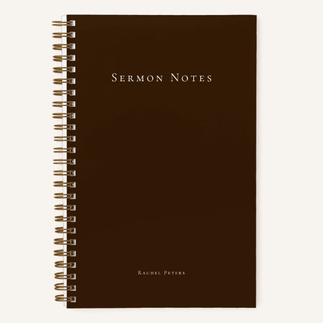 Carnet Personalized Modern Sermon Church (Recto)